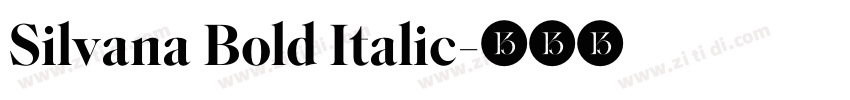 Silvana Bold Italic字体转换